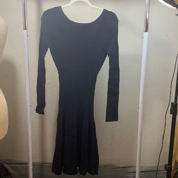 Lark & Ro Women's Blue Long Sleeve Knit Crew Neck Dress Large NIB - Picture 1 of 5